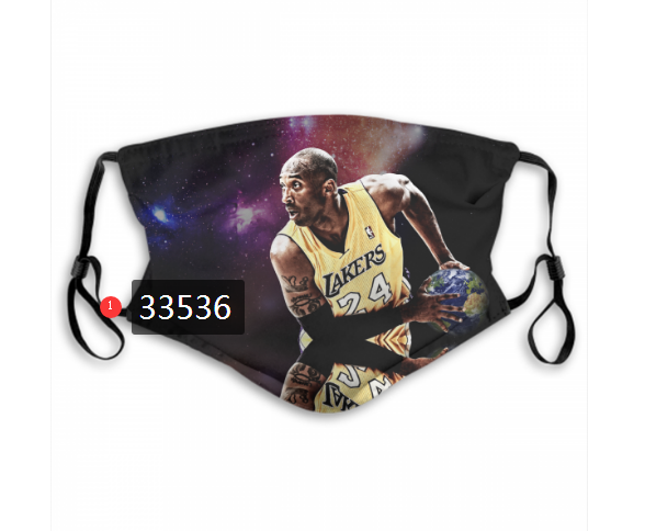 2021 NBA Los Angeles Lakers #24 kobe bryant 33536 Dust mask with filter->nba dust mask->Sports Accessory